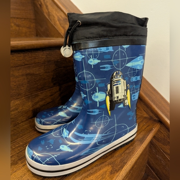 Star Wars Blue and Yellow Rain & Snow Boots Eu Sz33 US 2-2.5 - Picture 4 of 14